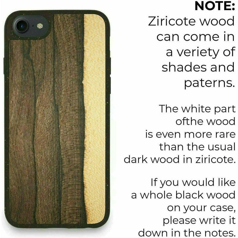 Biodegradable Wood Backing Phone Case - Black