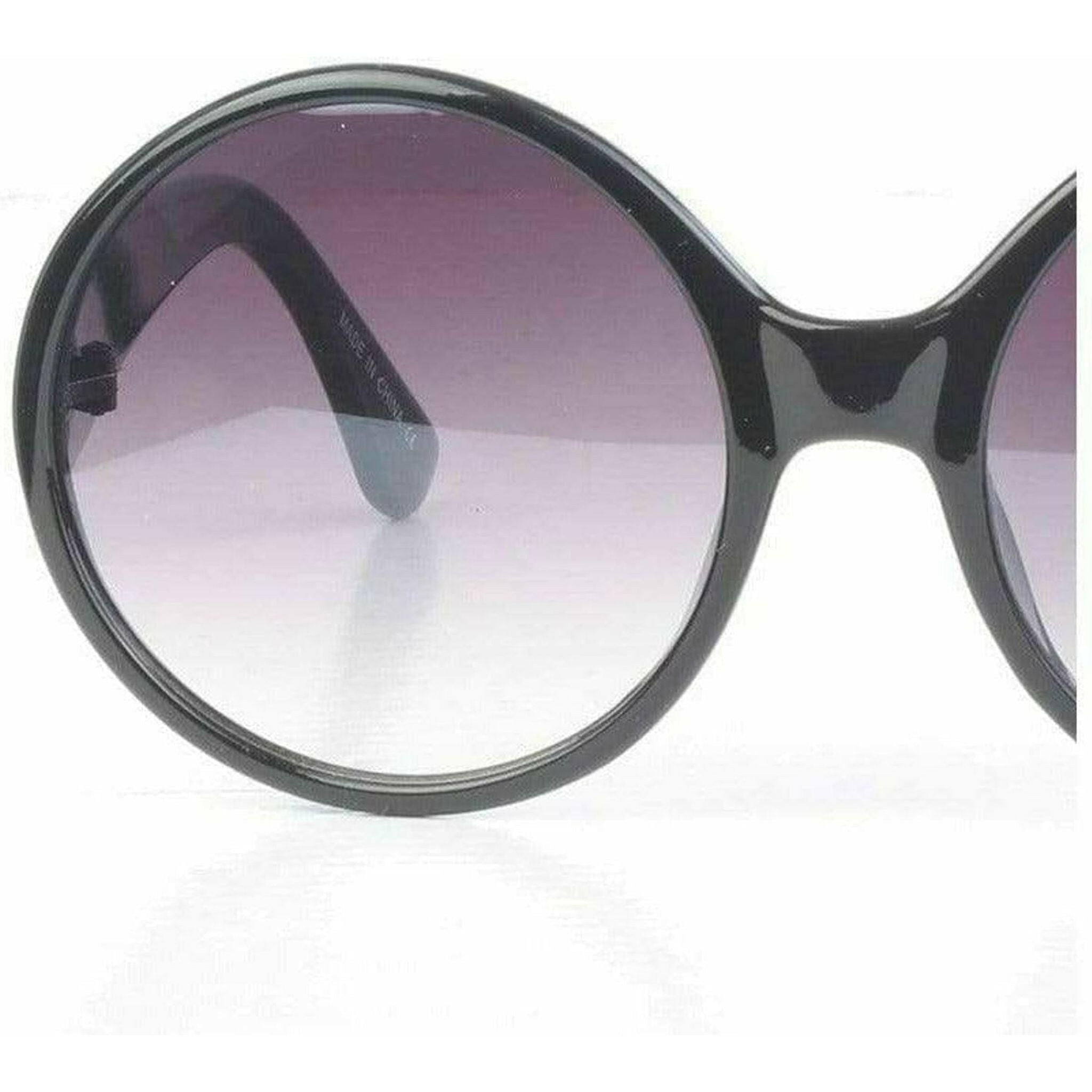 Black All Rounded Rimless Sunglasses.