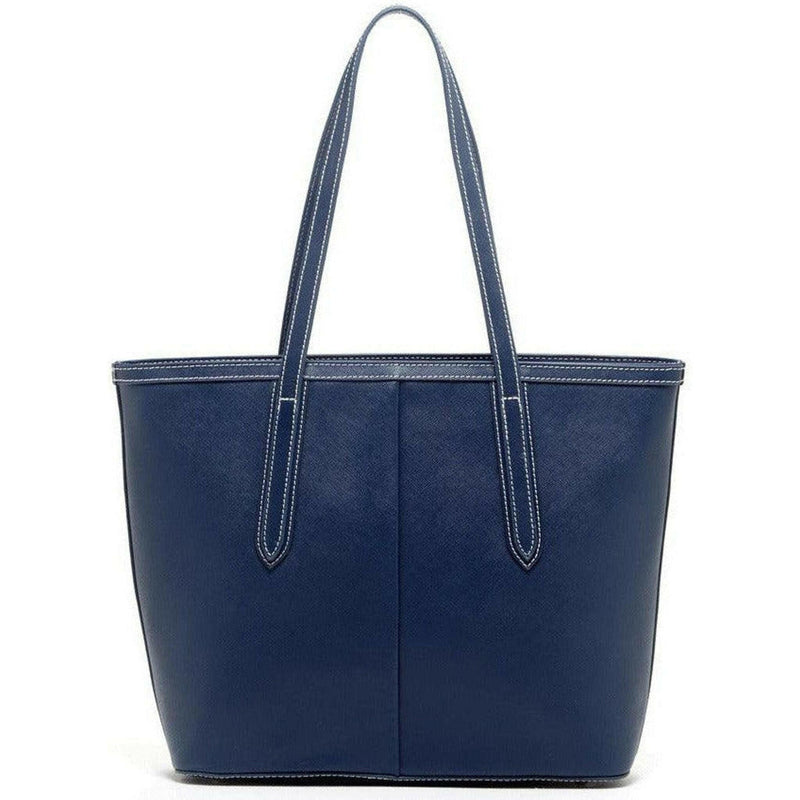 Blue Leather Shoulder Bag