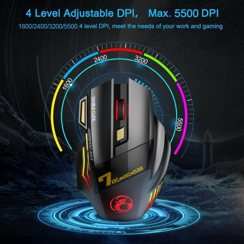 Bluetooth Wireless Silent Ergonomic Gaming Mouse |  quirkitrendz.