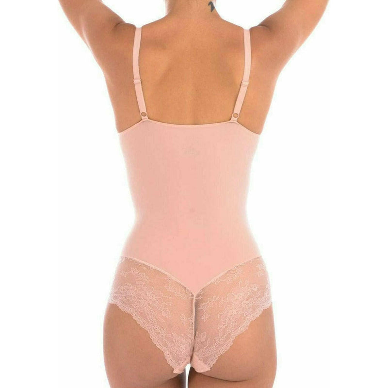 Bodysuit Shaper with Sexy Lace in Blush