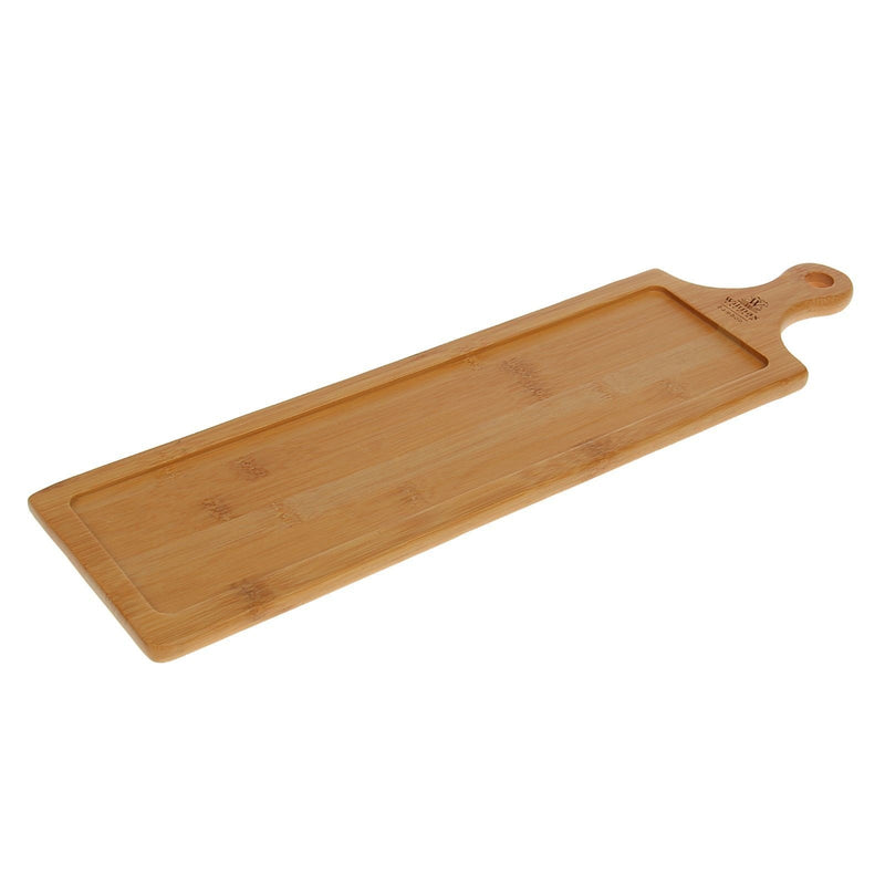 Bamboo Tray 18"x 4.75" For Appetizers / Barbecue / Burgers