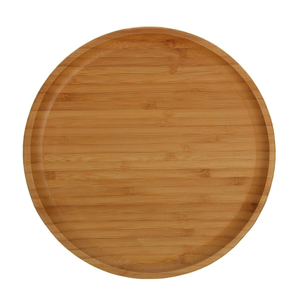 Bamboo Round Plate 10" For Pizza / Barbecue / Steak