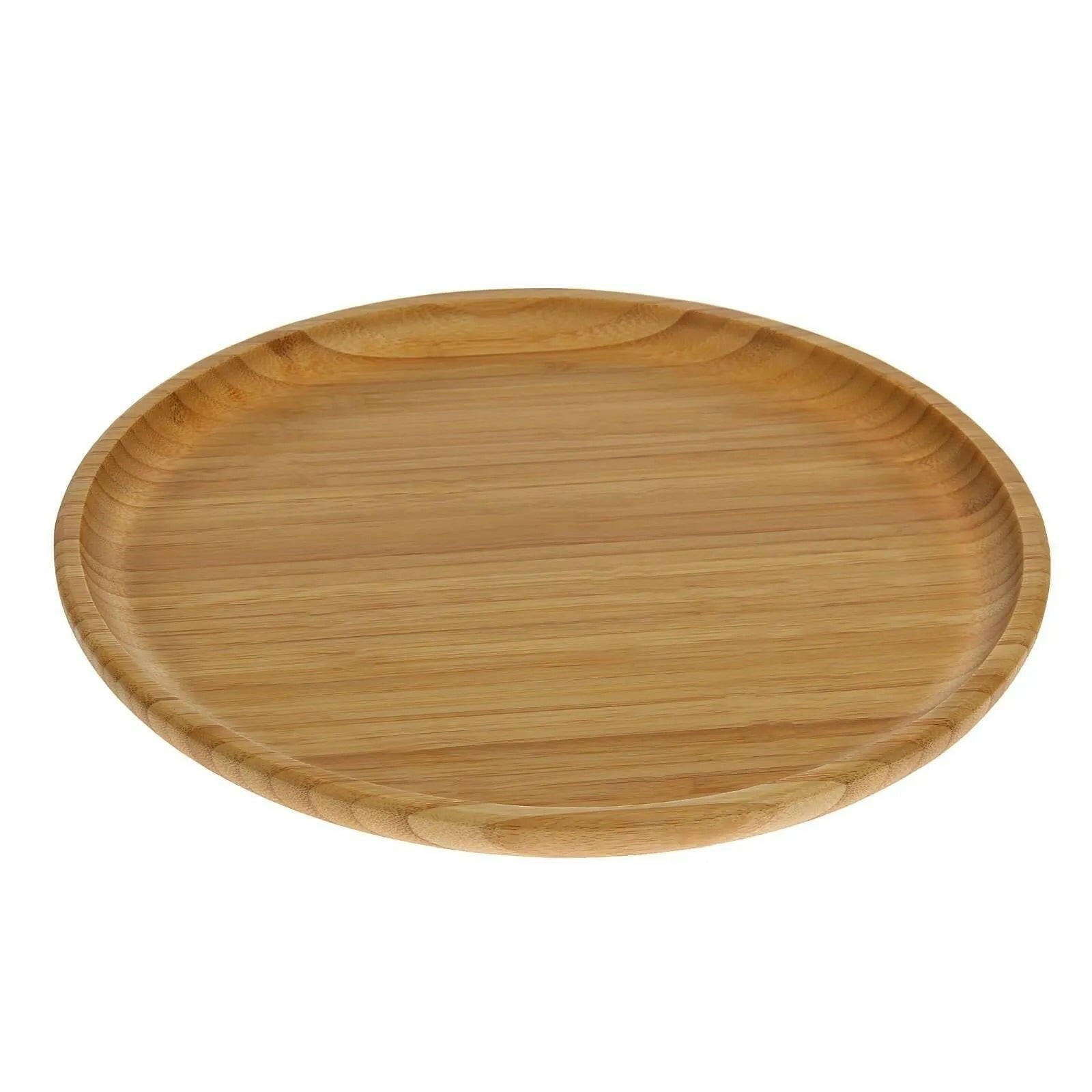 Bamboo Round Platter 14" For Pizza / Barbecue / Steak.