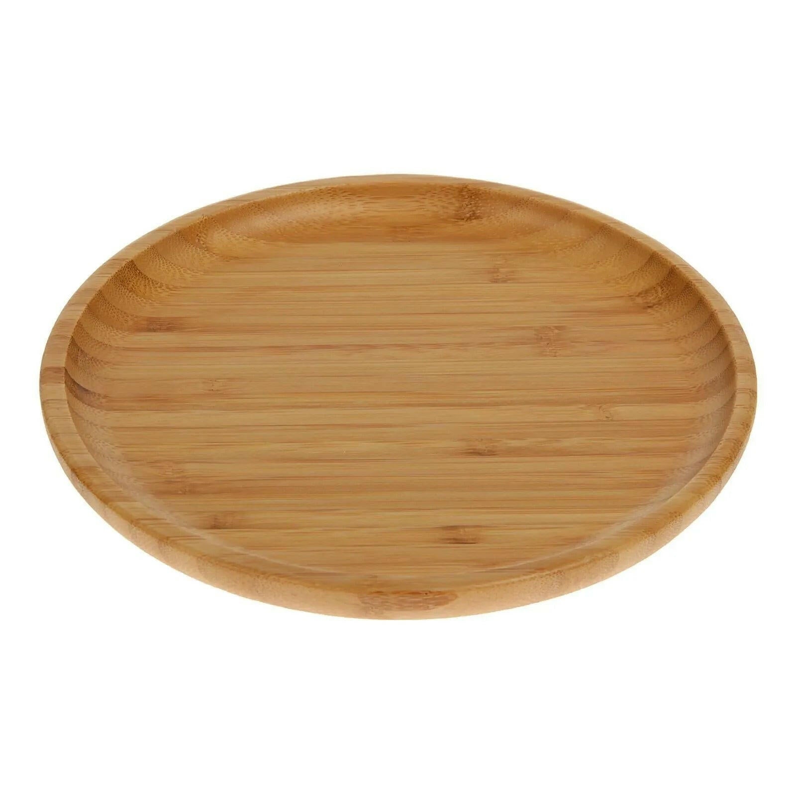 Bamboo Round Plate 9" For Appetizers / Barbecue / Steak.