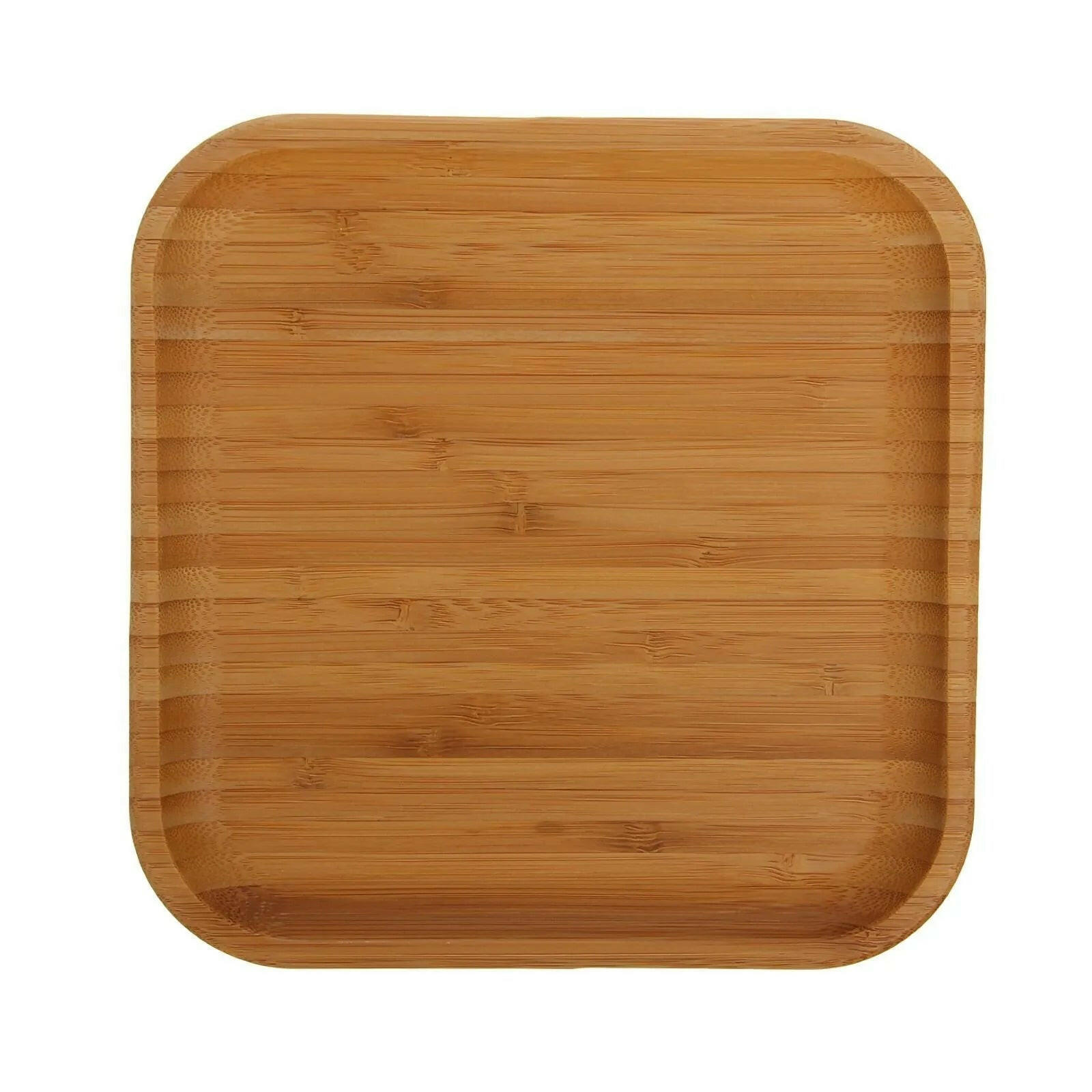 Bamboo Square Plate 8"X 8" For Appetizers / Barbecue.