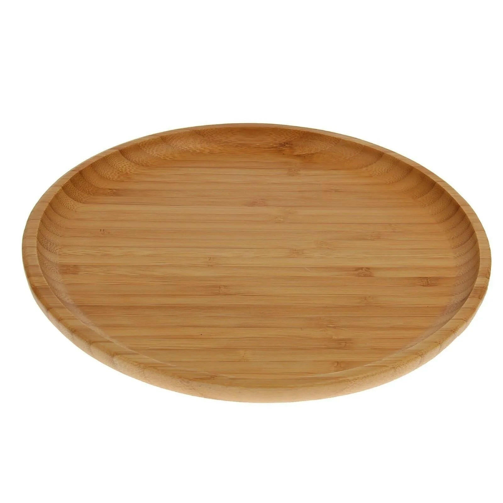 Bamboo Round Plate 10" For Pizza / Barbecue / Steak.