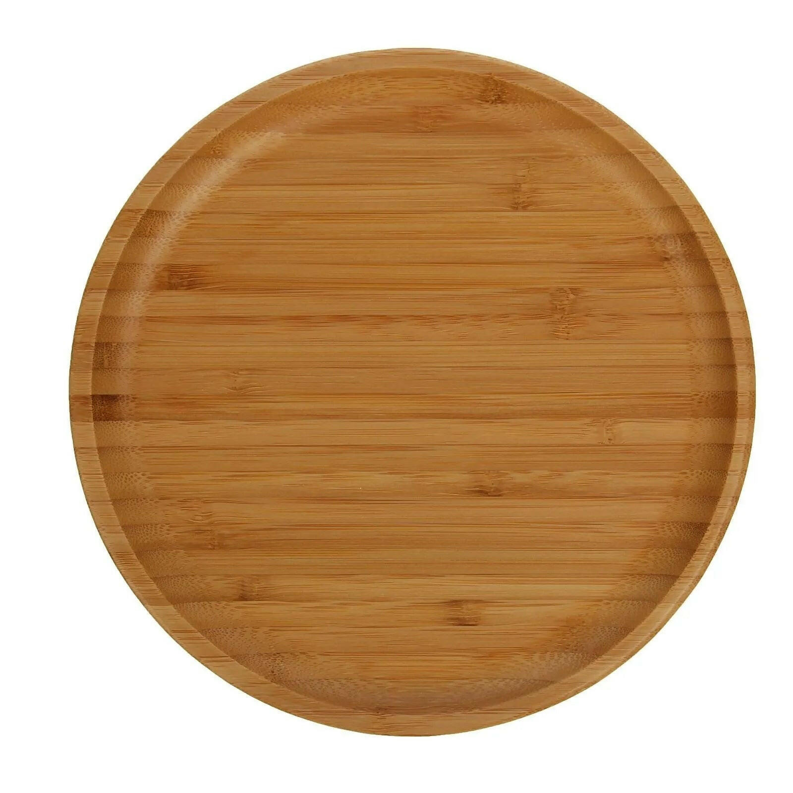 Bamboo Round Plate 9" For Appetizers / Barbecue / Steak.