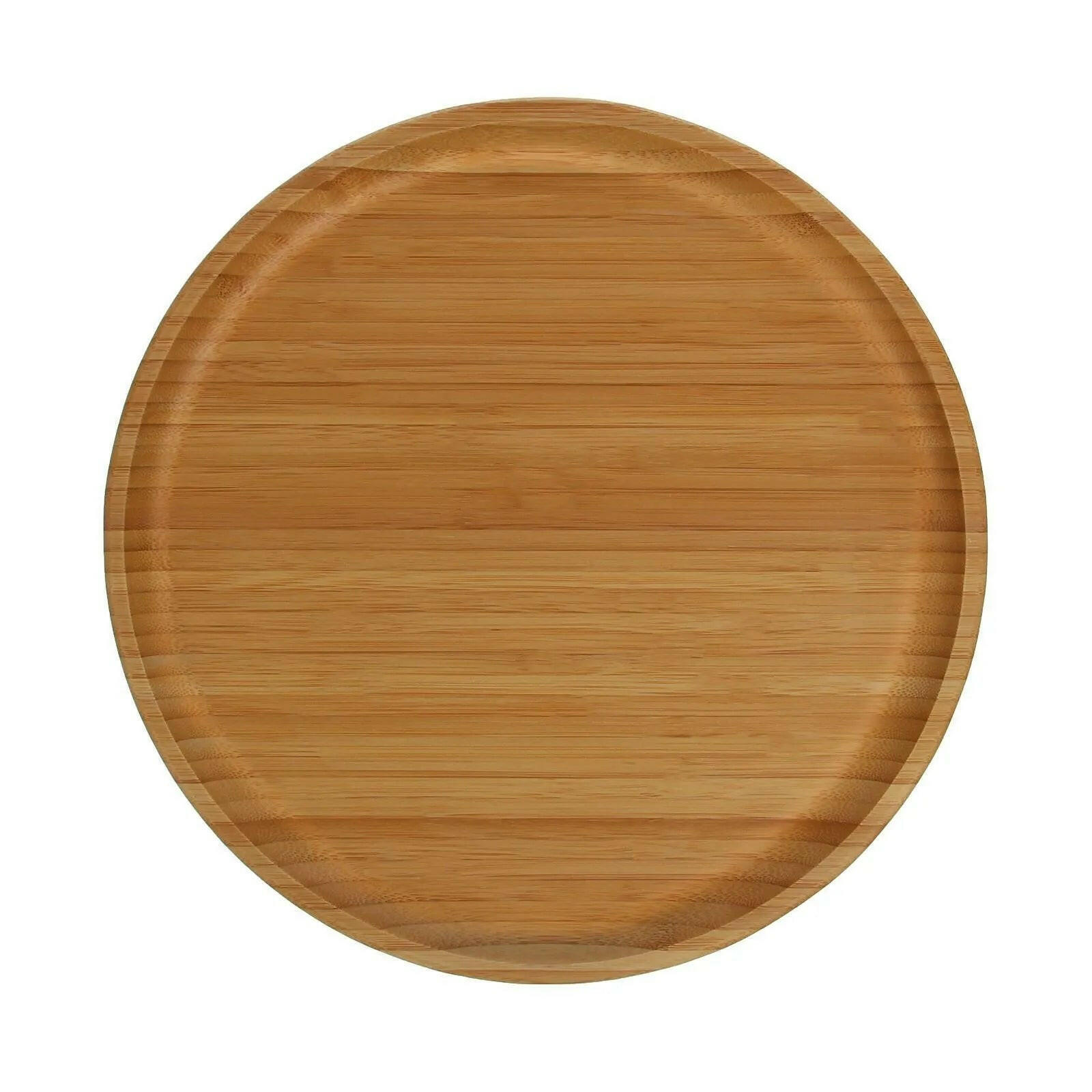 Bamboo Round Platter 14" For Pizza / Barbecue / Steak.