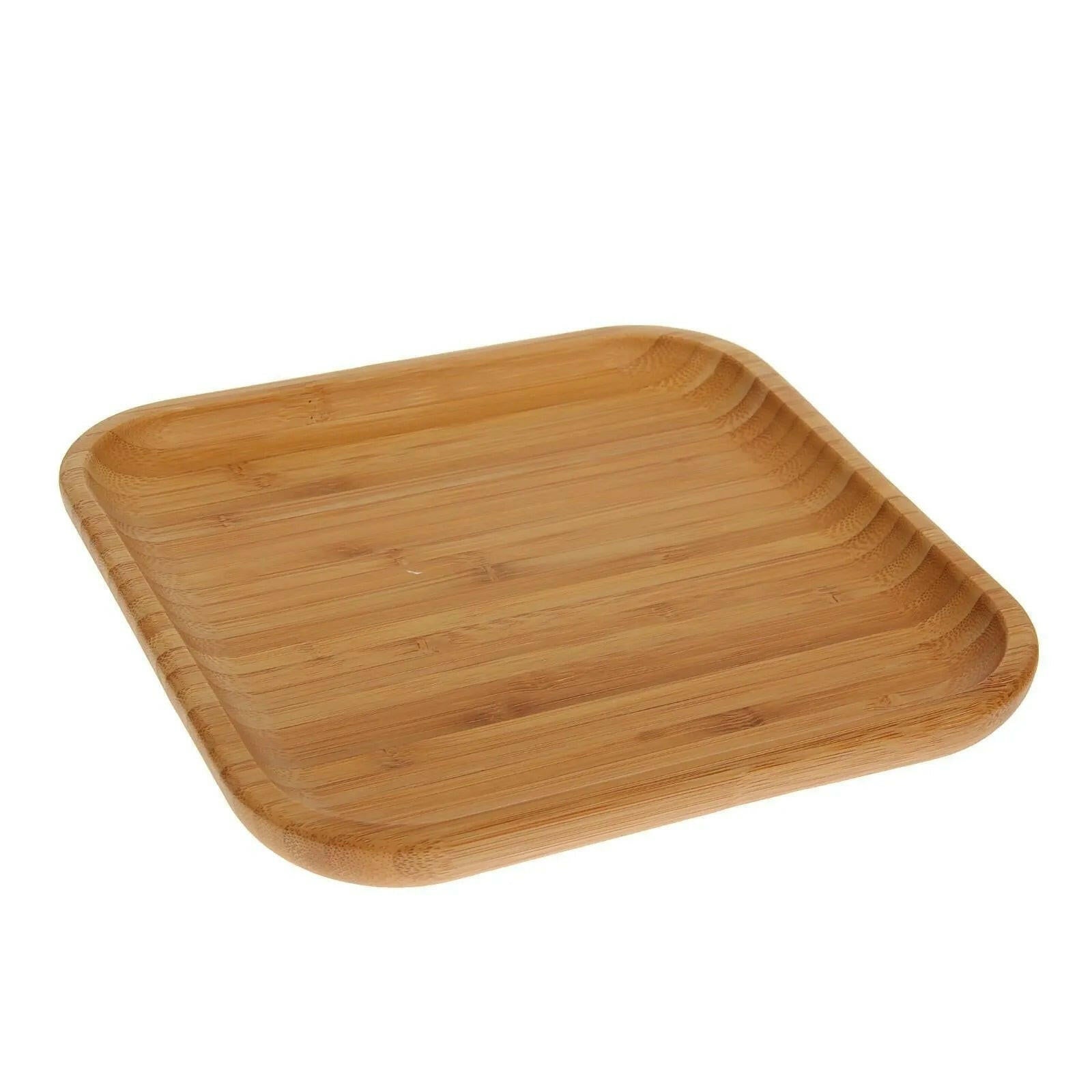 Bamboo Square Plate 8"X 8" For Appetizers / Barbecue.