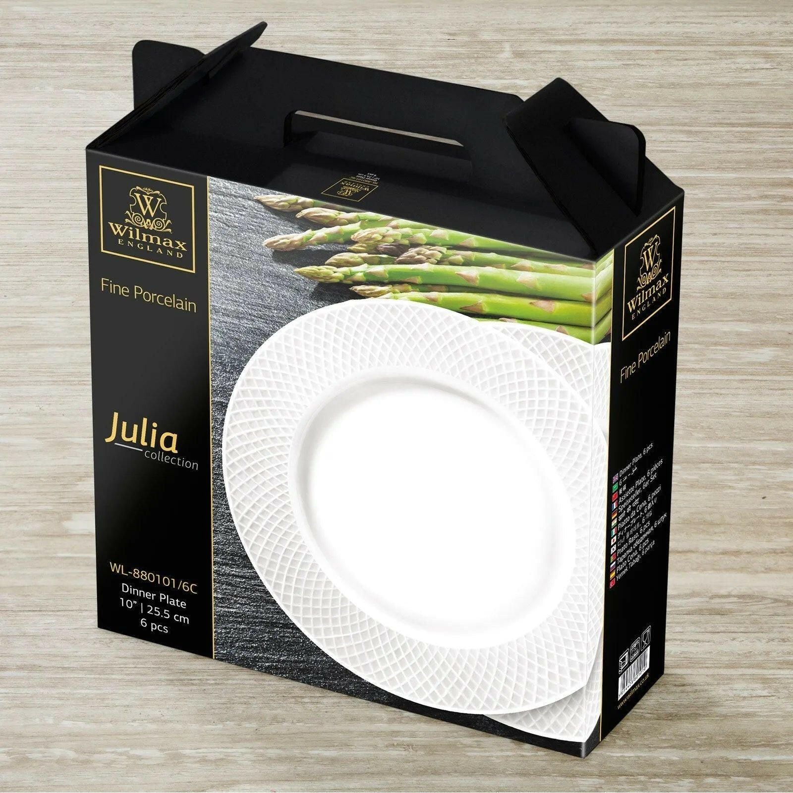 Fine Julia Porcelain 24 Piece Dinnerware Set For 6.