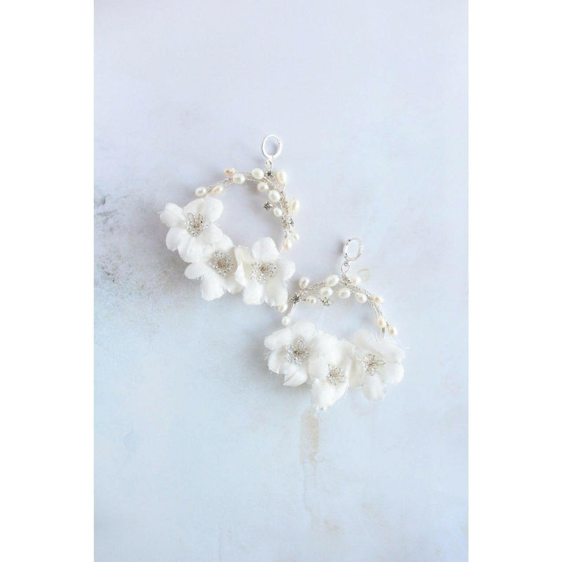 Bridal Floral Statement Earrings