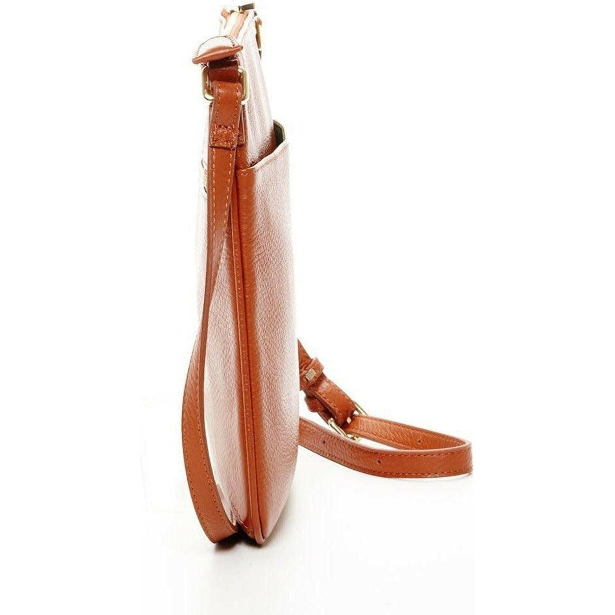 Brown Leather Crossbody Bag.