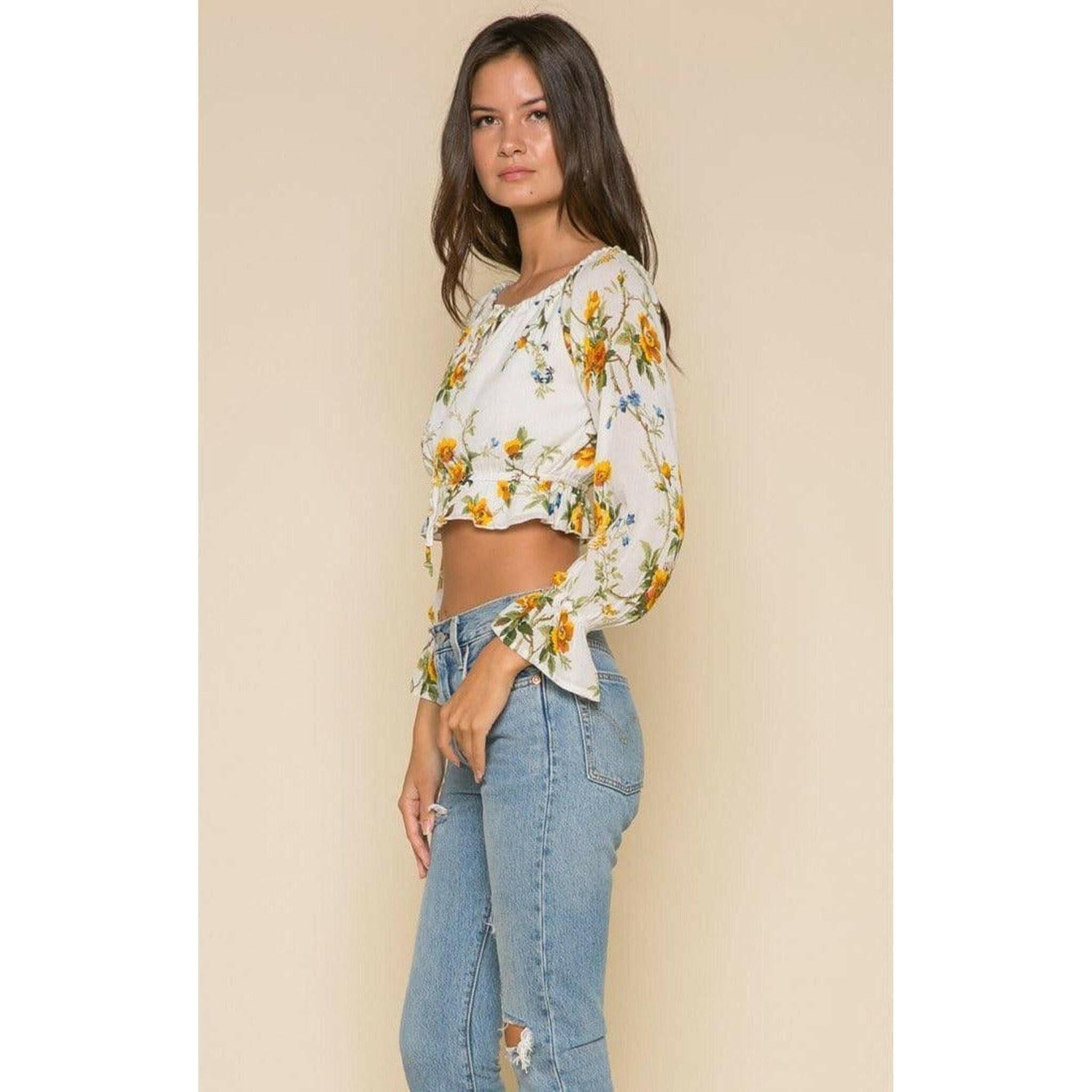 Buttercup Fields Crop Top.