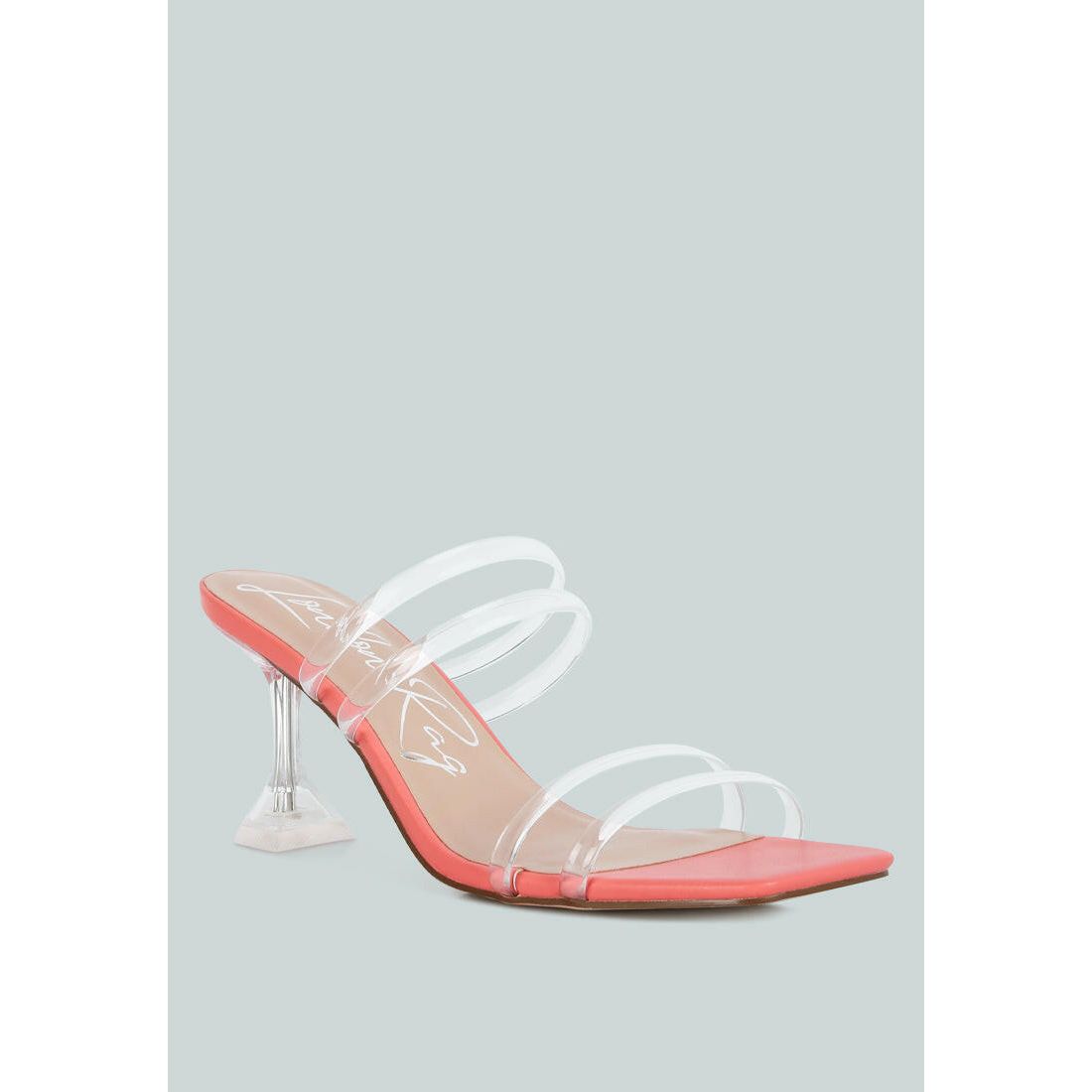 Nightfall Clear Spool Heel Sandal.