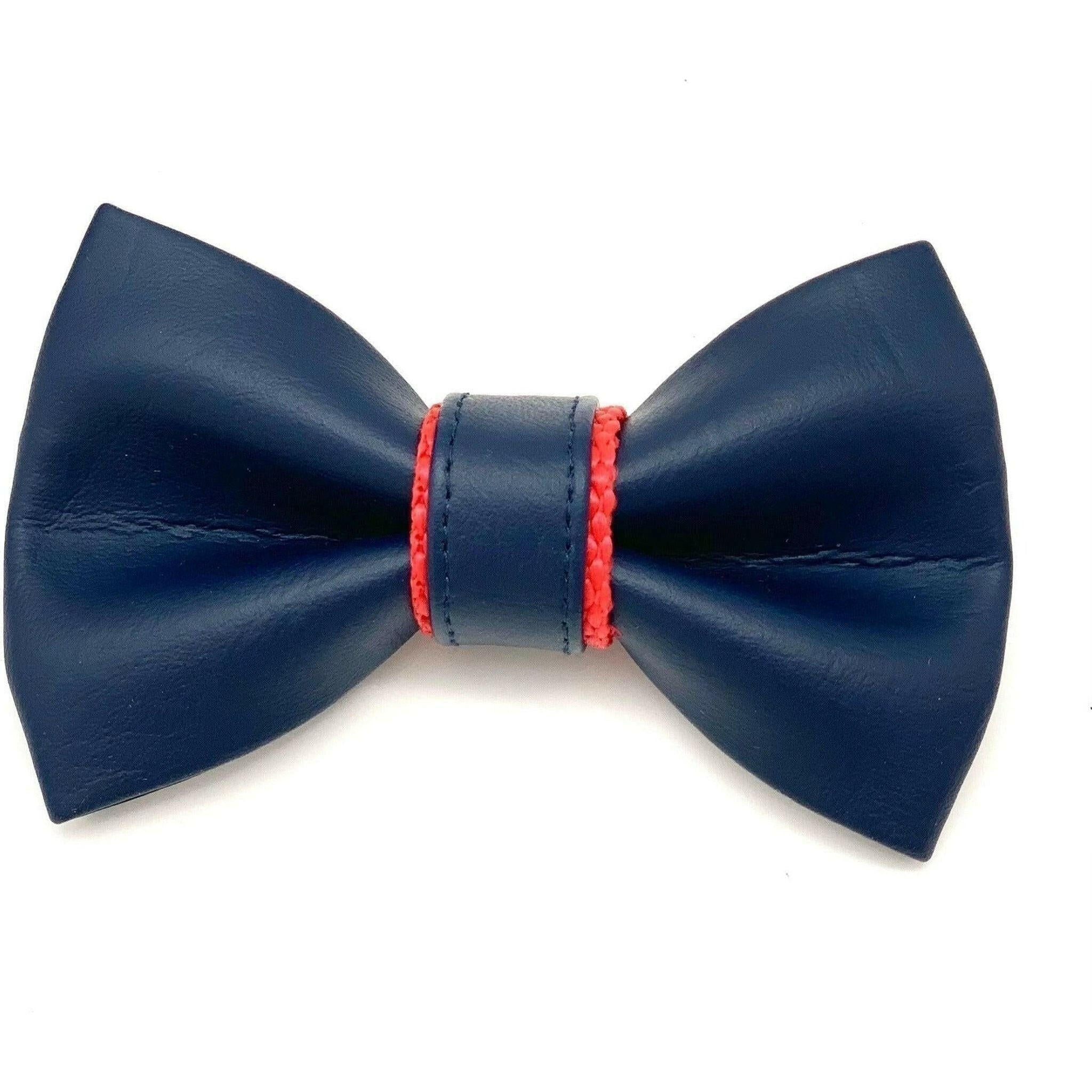 Cardinal Leather Bow Tie.