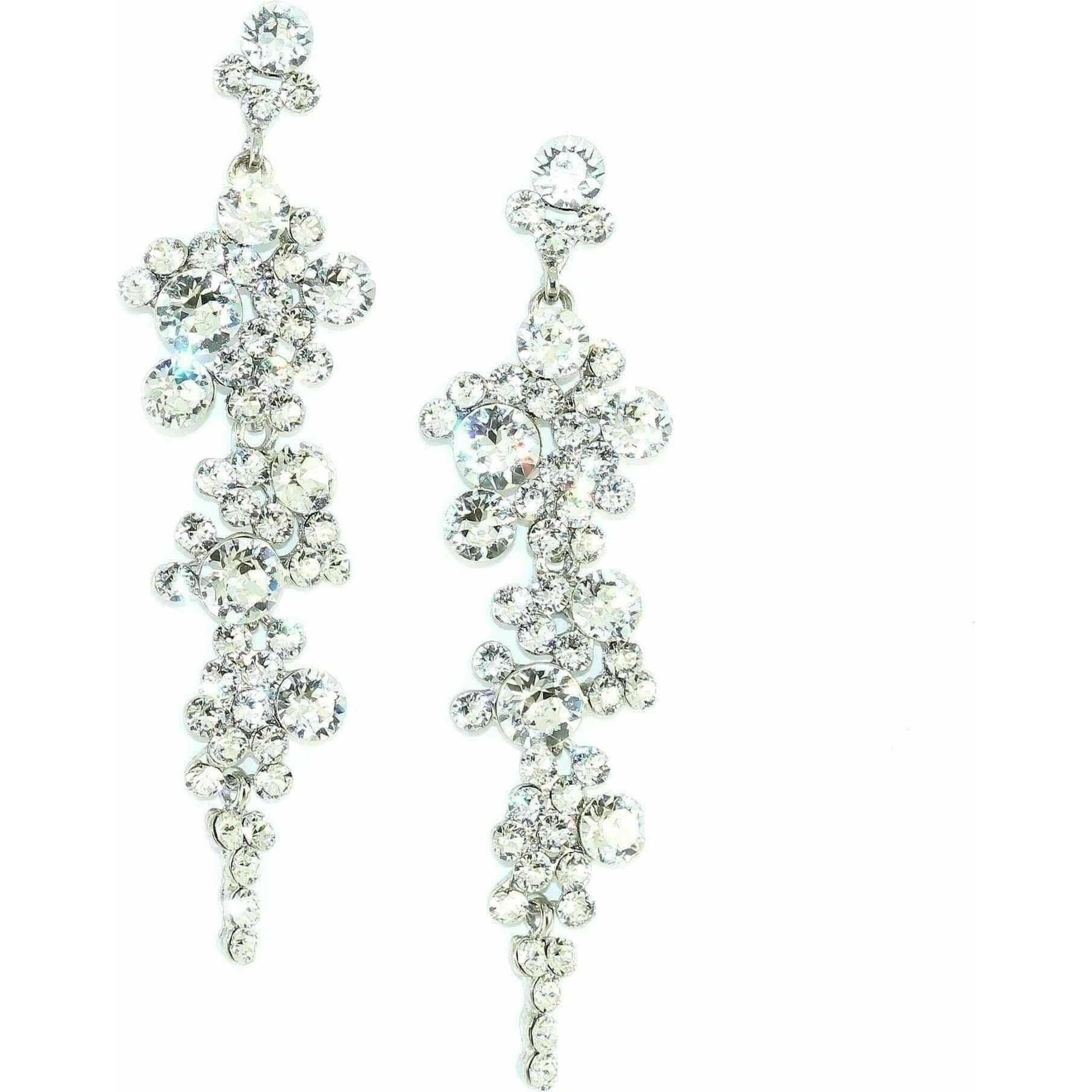 Cascading Crystals Earrings.