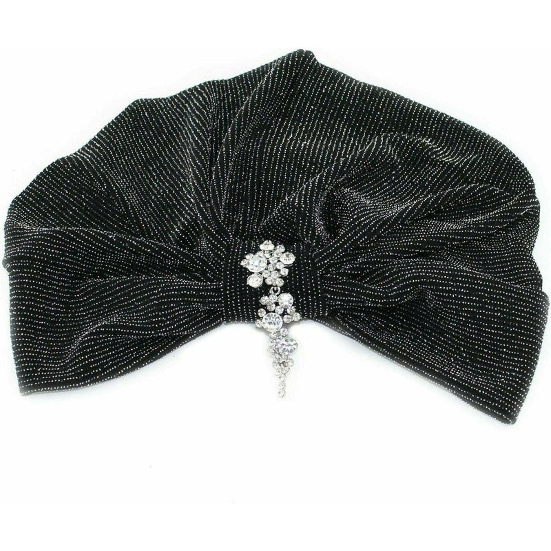 Cascading Crystals Glitter Turban