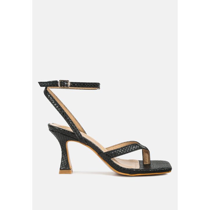 celty ankle strap spool heel sandals.