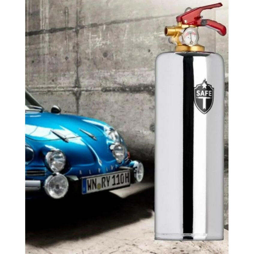 Chrome Designer Fire Extinguisher.