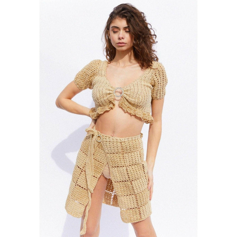 Clarity Hand-Crochet Crop Top