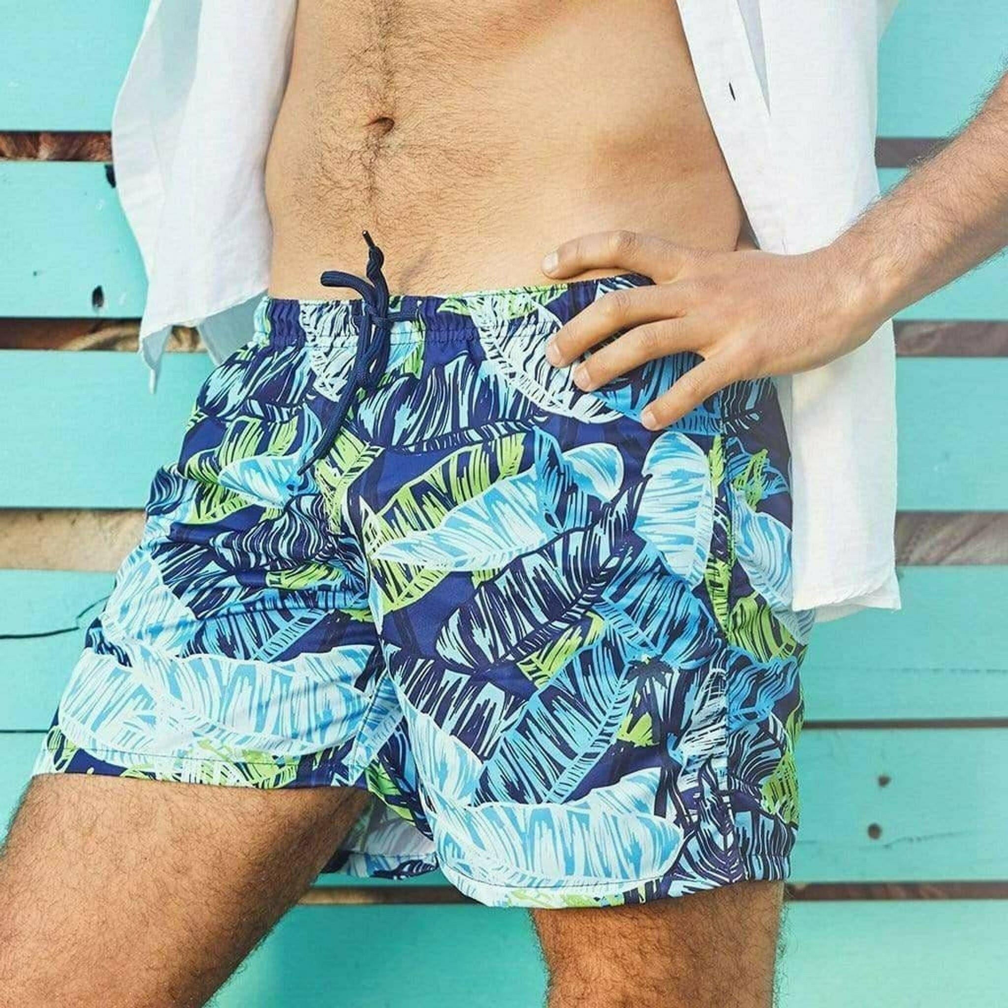 Classic Botanical Swim Trunks.