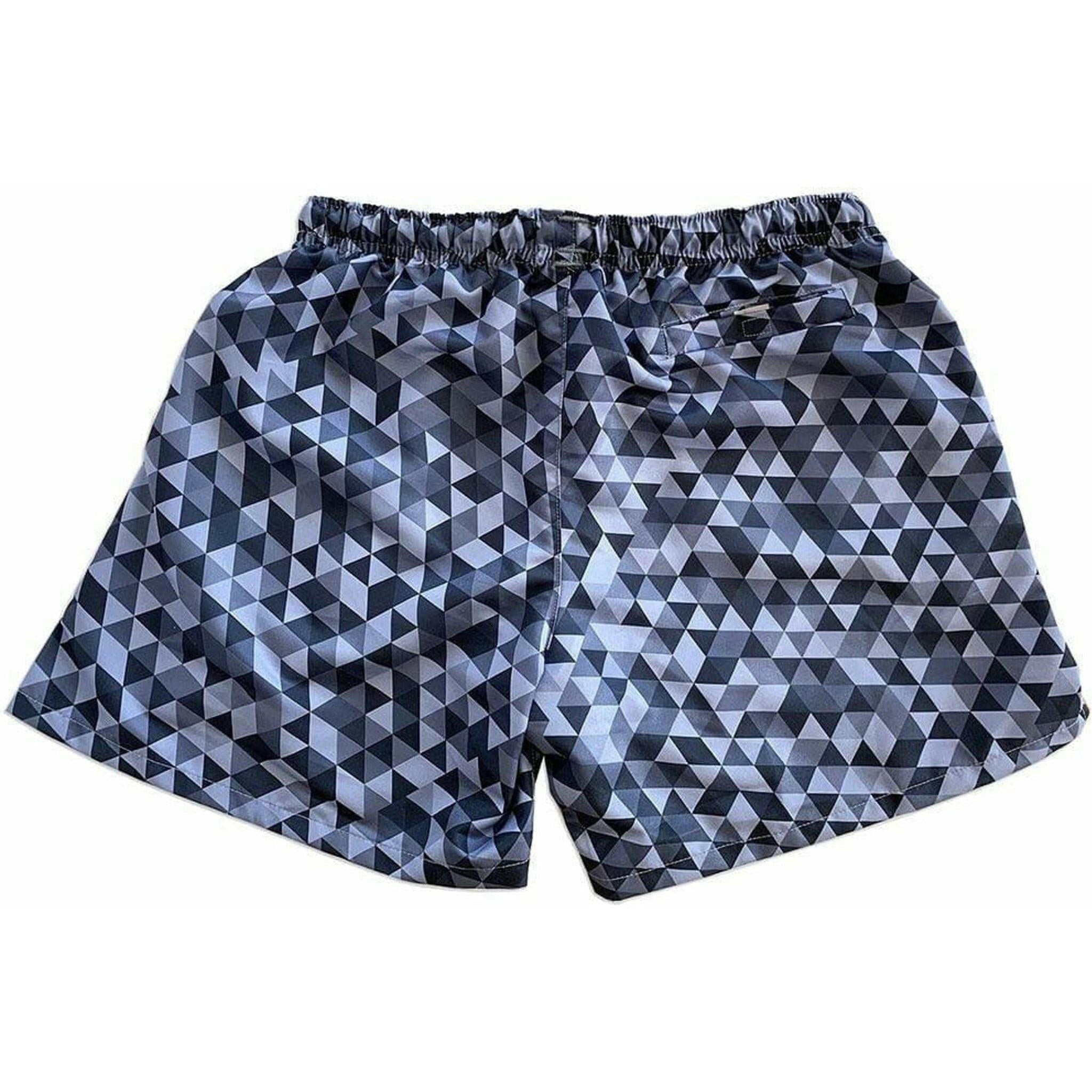 Classic Geometrical Swim Trunk - Grey.