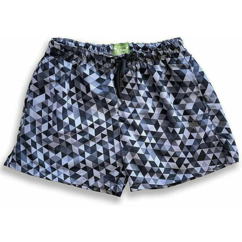 Classic Geometrical Swim Trunks - Grey