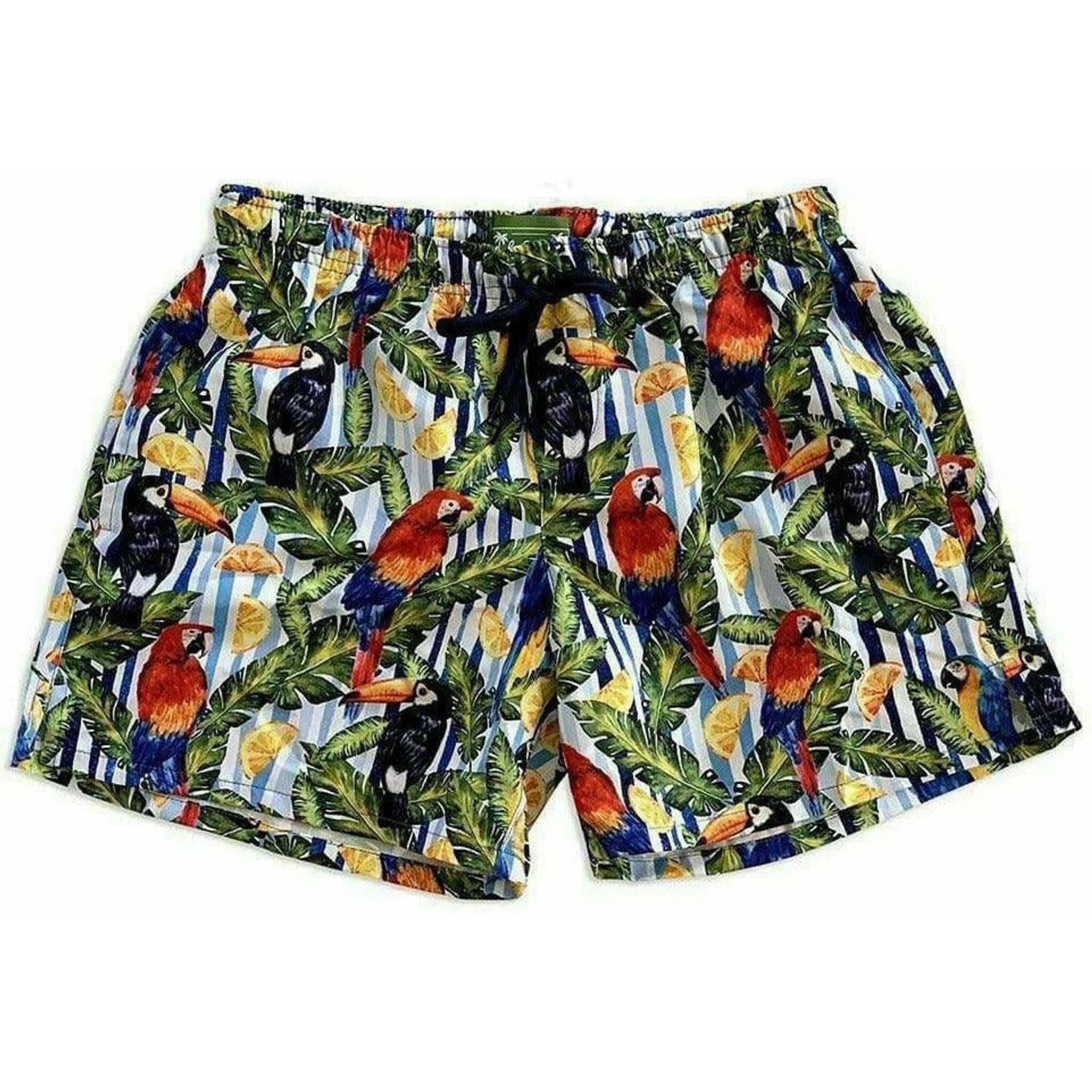 Classic Tropical Style Swim Trunks.