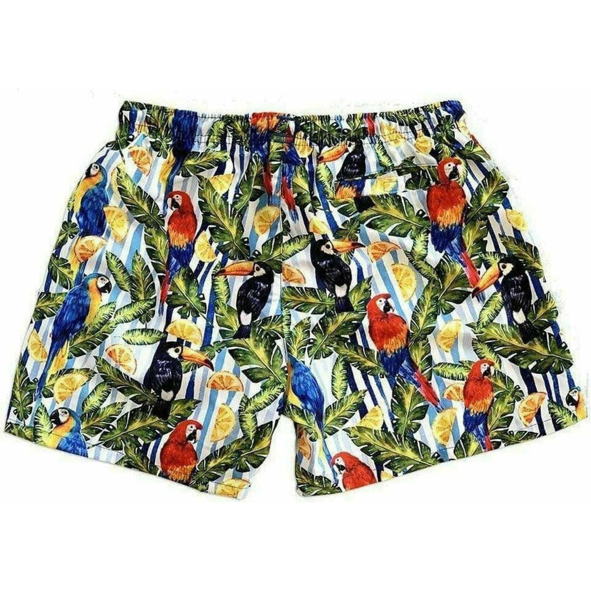 Classic Tropical Style Swim Trunks.