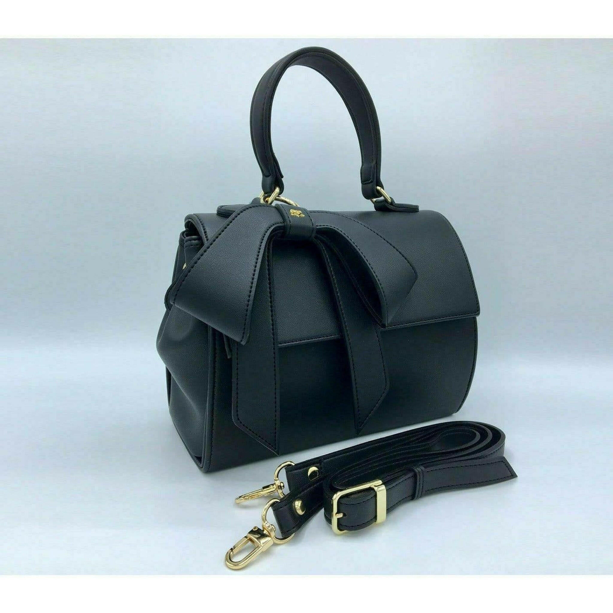 Cottontail - Black Vegan Leather Bag.