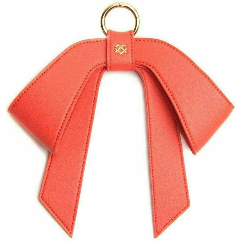 Cottontail Bow - Coral Leather Bag Charm