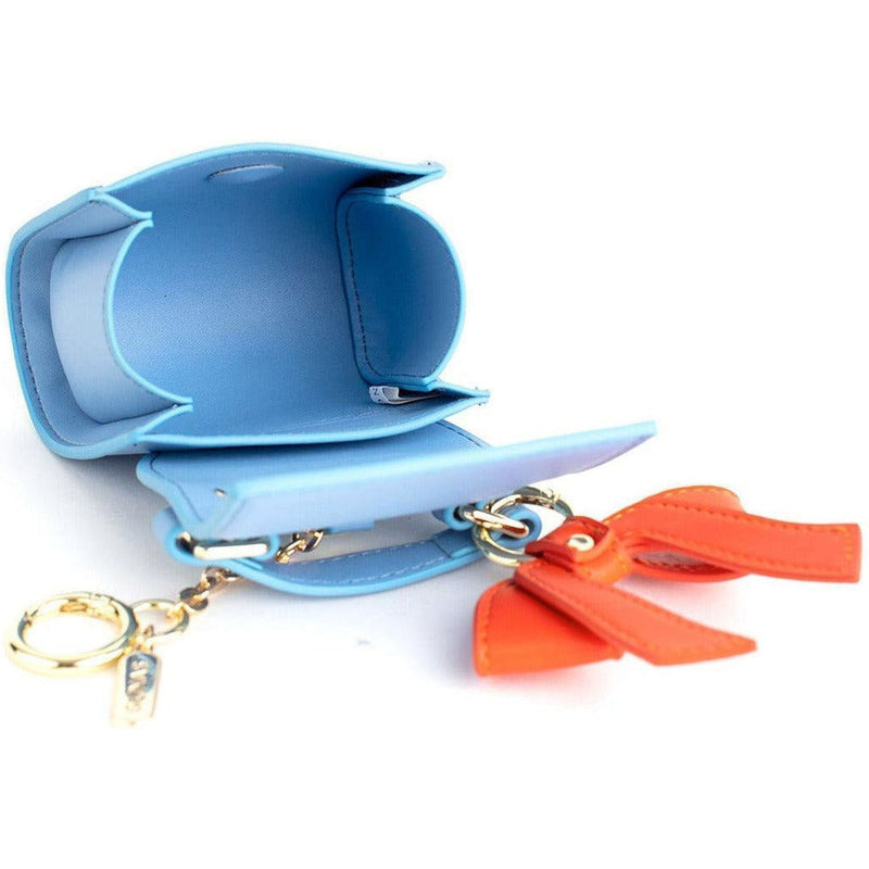Cottontail Mini - Blue Vegan Leather Bag Keychain