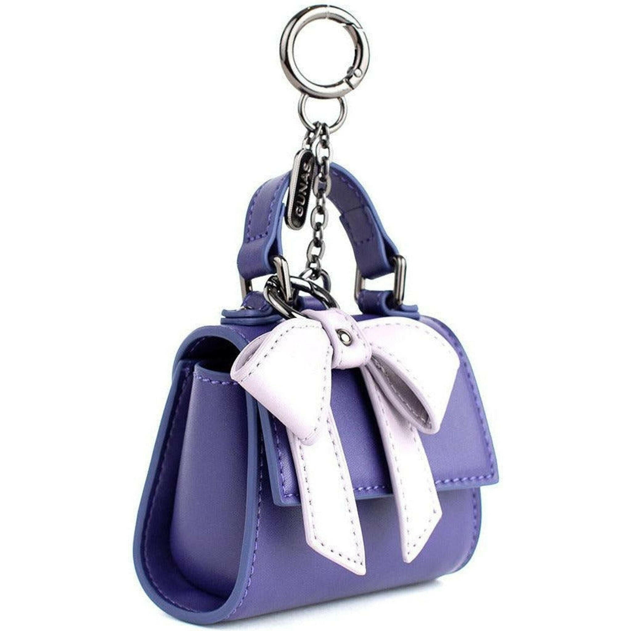 Cottontail Mini - Purple Vegan Leather Bag Keychain.