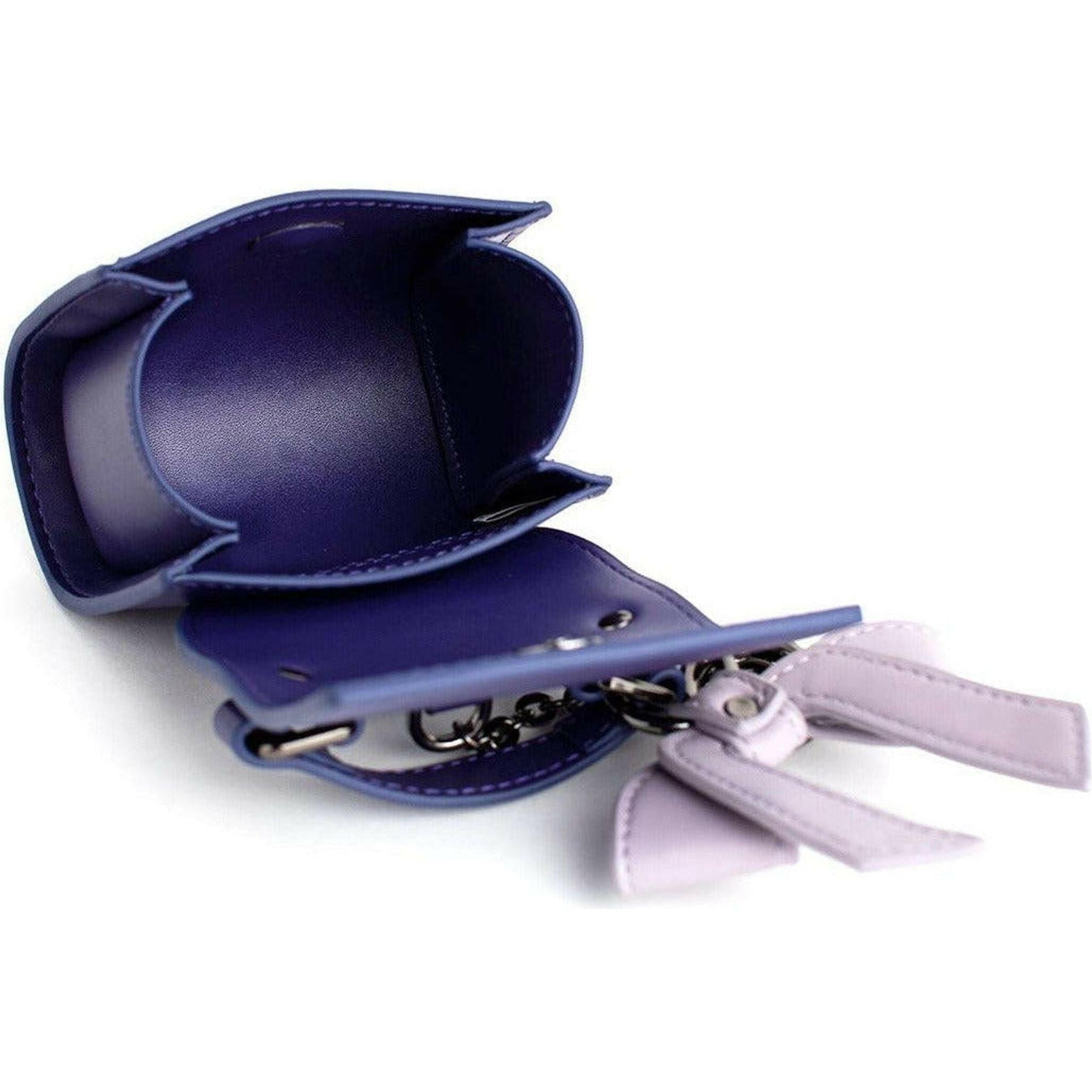 Cottontail Mini - Purple Vegan Leather Bag Keychain.