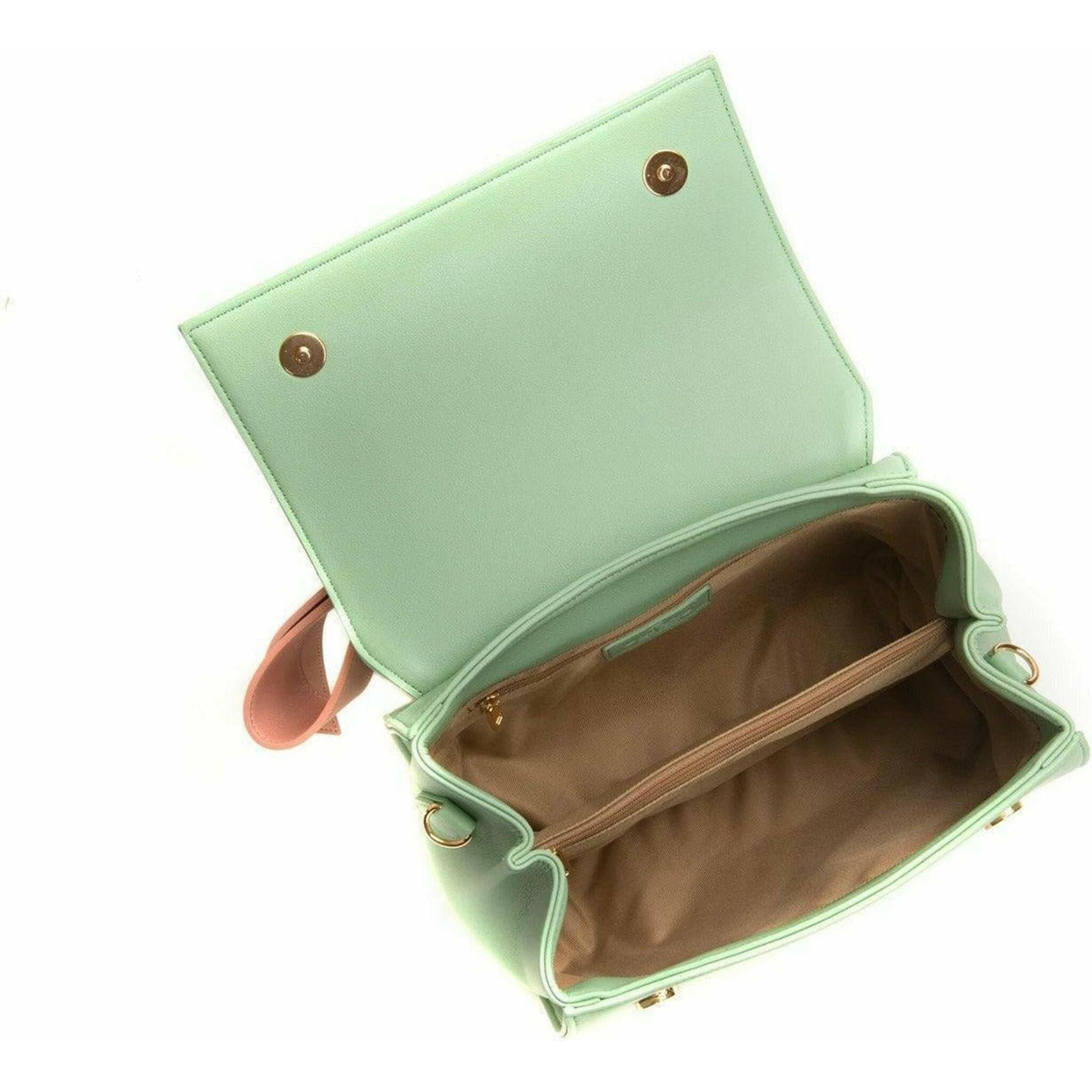 Cottontail - Mint & Light Pink Vegan Leather Bag.