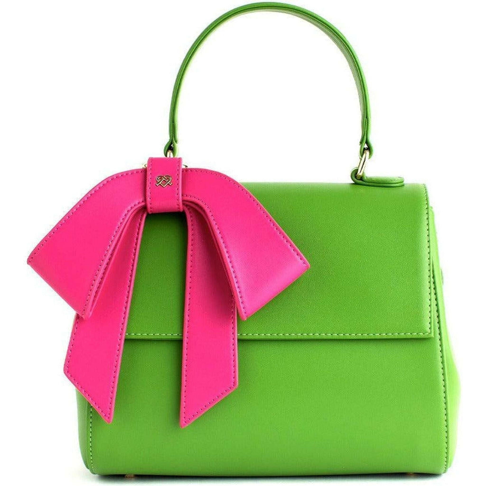 Cottontail - Neon Green Vegan Leather Bag.