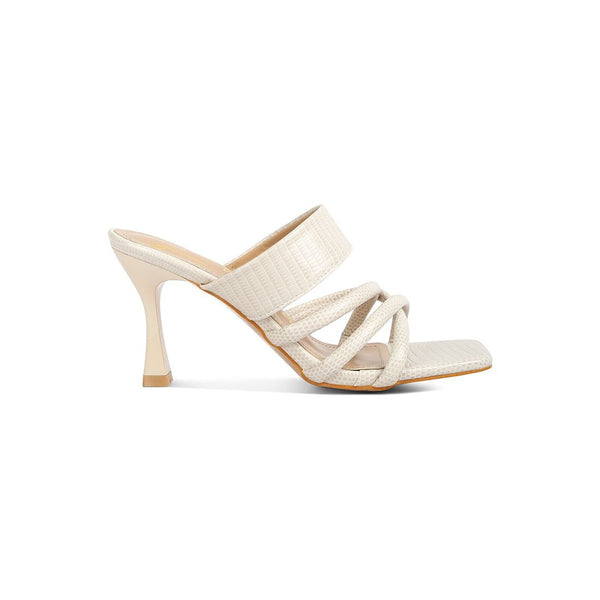 chiri criss cross strap spool heel sandals.