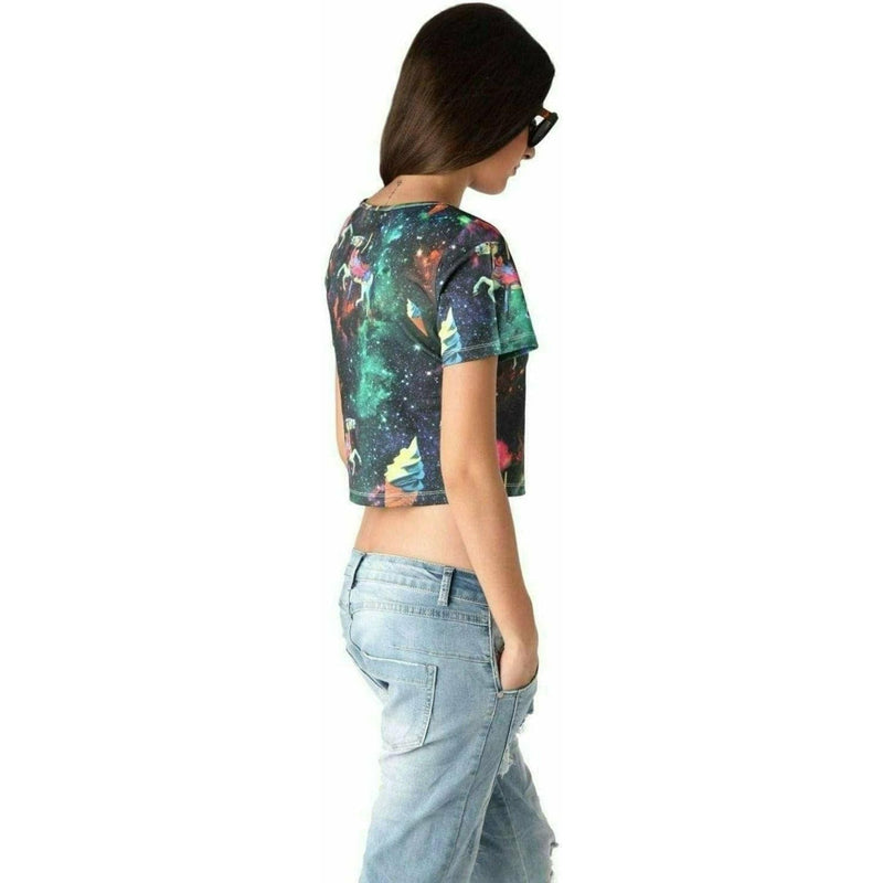 Crop Top with Illustrated Print