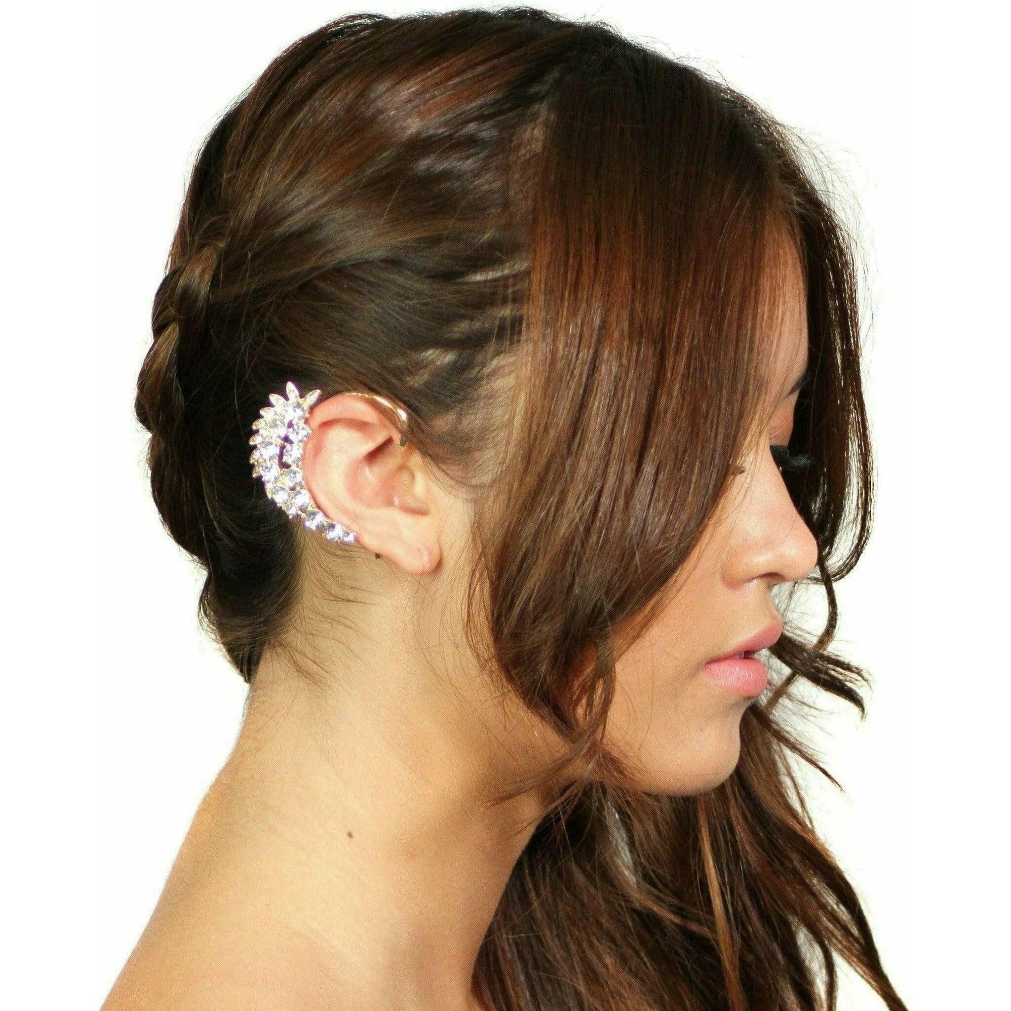 Crusted Crystal Ear Cuff.