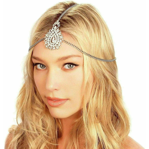 Crusted Medallion Chain Headpiece