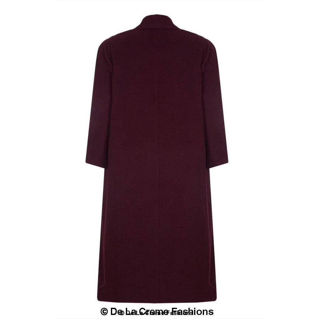 Curve Wool & Cashmere Blend Plus Size Long Coat