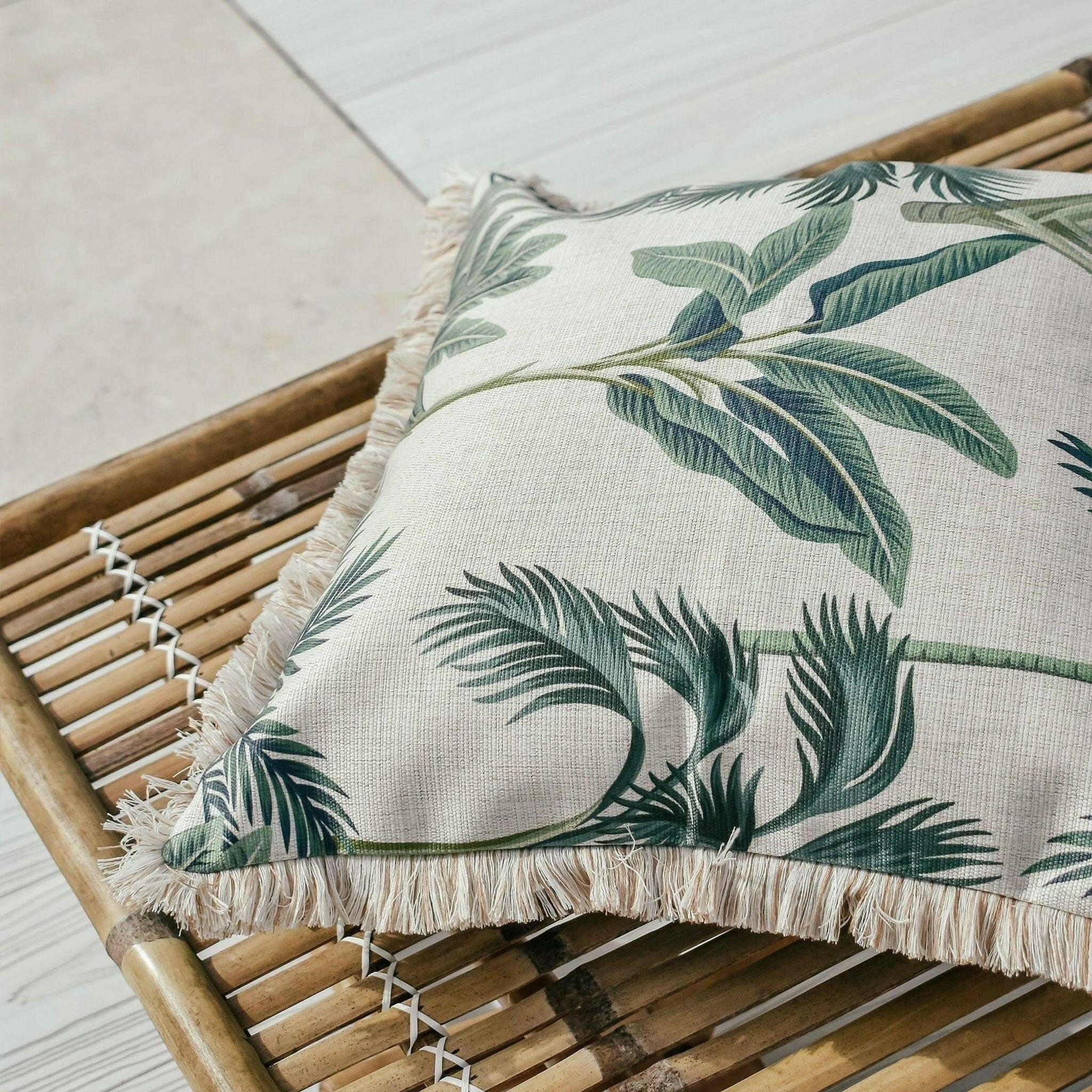 Cushion Cover-Coastal Fringe-Del Coco-35cm x 50cm.