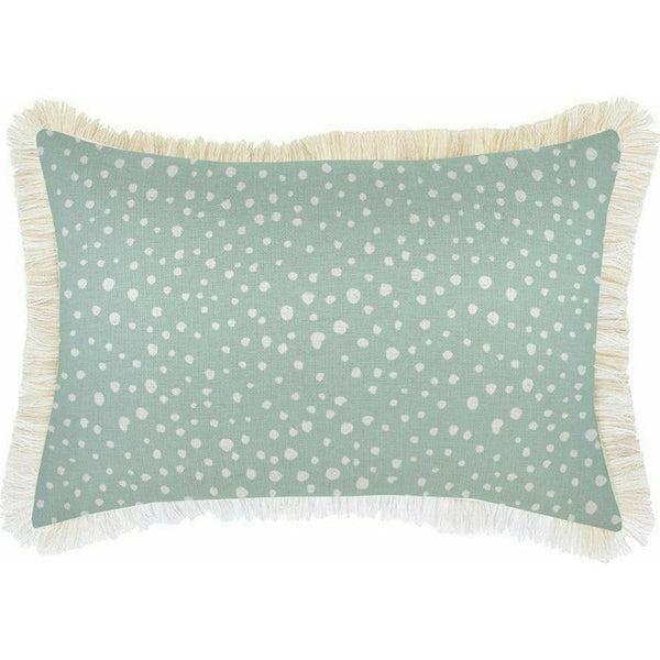 Cushion Cover-Coastal Fringe-Lunar Pale Mint-35cm x 50cm