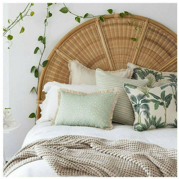 Cushion Cover-Coastal Fringe-Lunar Pale Mint-35cm x 50cm