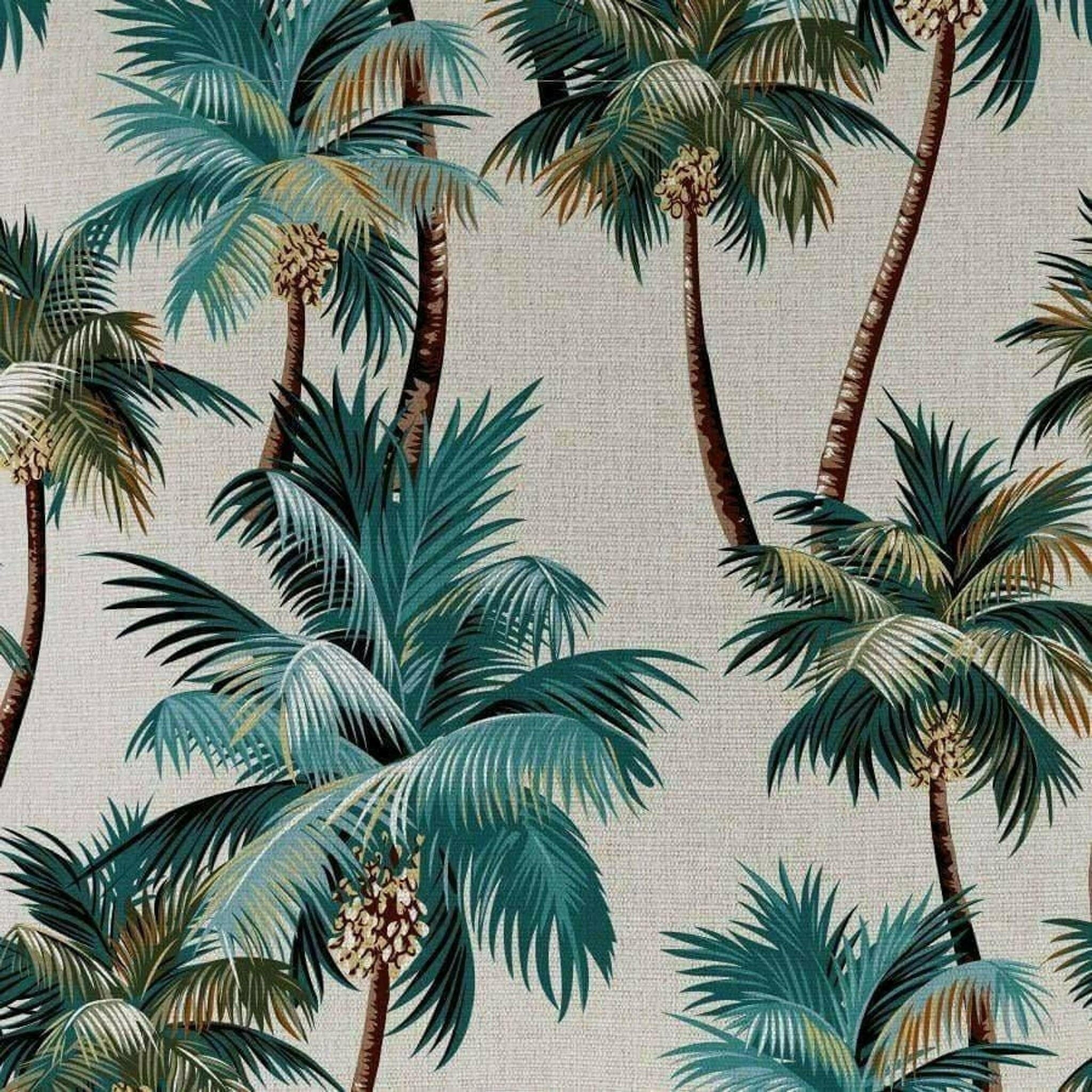 Cushion Cover-With Piping-Palm Trees Natural-35cm x 50cm.