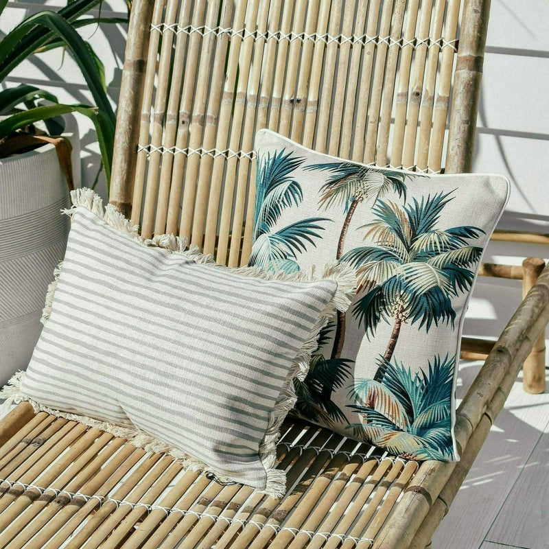 Cushion Cover-With Piping-Palm Trees Natural-45cm x 45cm