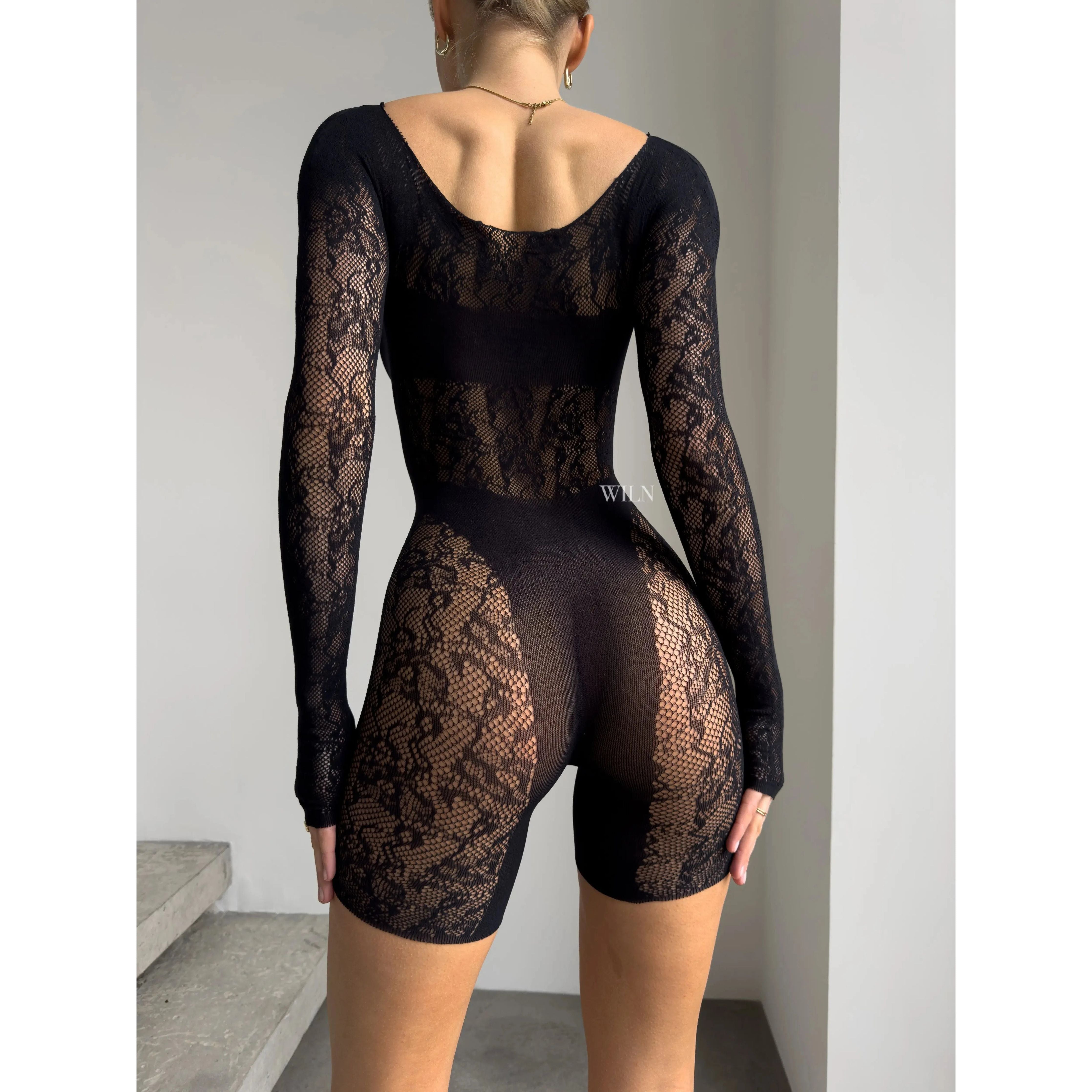 Frame Fishnet Bodysuit.