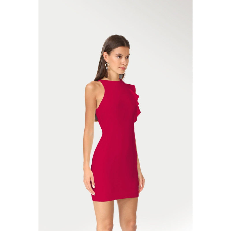 Lesi Cocktail Dress in Red - quirkitrendz