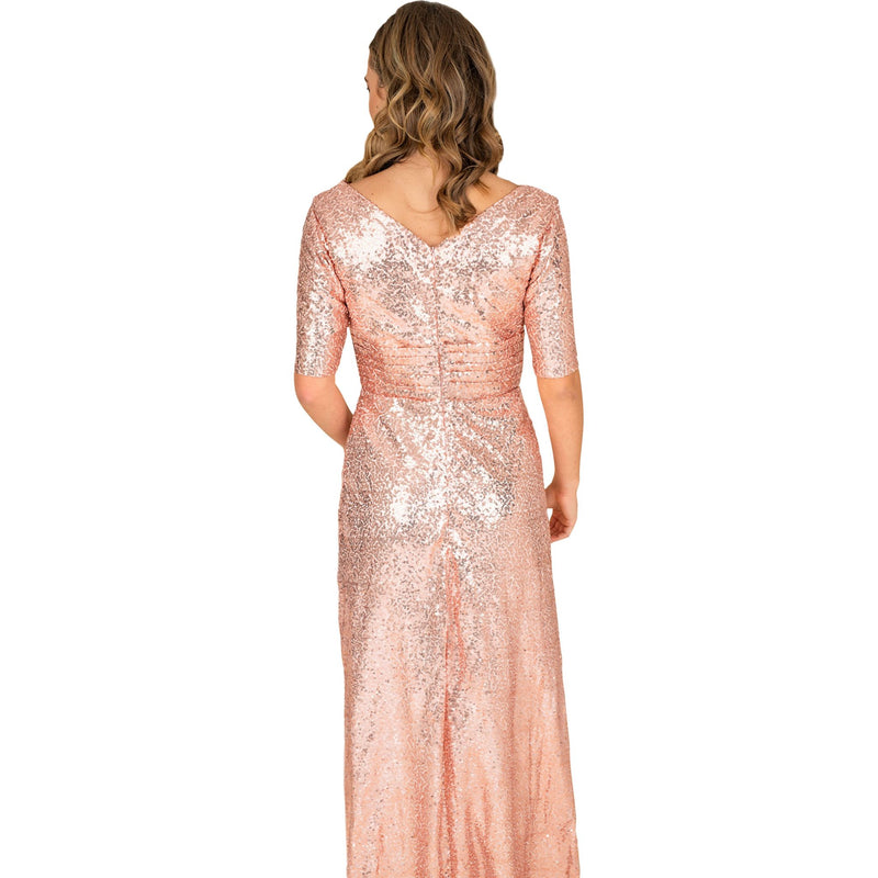 Sequin Fit and Flare Gown.